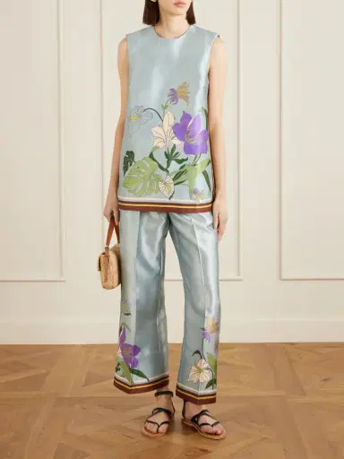ALÉMAIS Alfie Floral-print Recycled Taffeta Wide-leg Pants | Thumbnail 2 ALÉMAIS Alfie Floral-print Recycled Taffeta Wide-leg Pants | Thumbnail 2