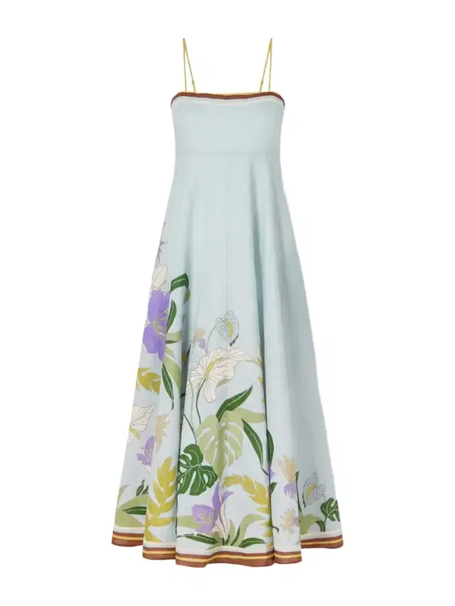Alfie Floral-print Linen Midi Dress
