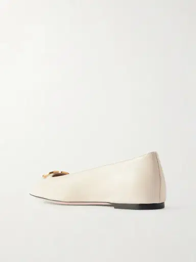 Valentino Garavani Vlogo Embellished Leather Ballet Flats | Thumbnail 3 Valentino Garavani Vlogo Embellished Leather Ballet Flats | Thumbnail 3