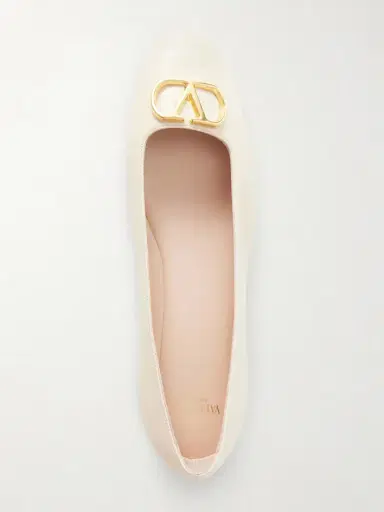 Valentino Garavani Vlogo Embellished Leather Ballet Flats | Thumbnail 6 Valentino Garavani Vlogo Embellished Leather Ballet Flats | Thumbnail 6