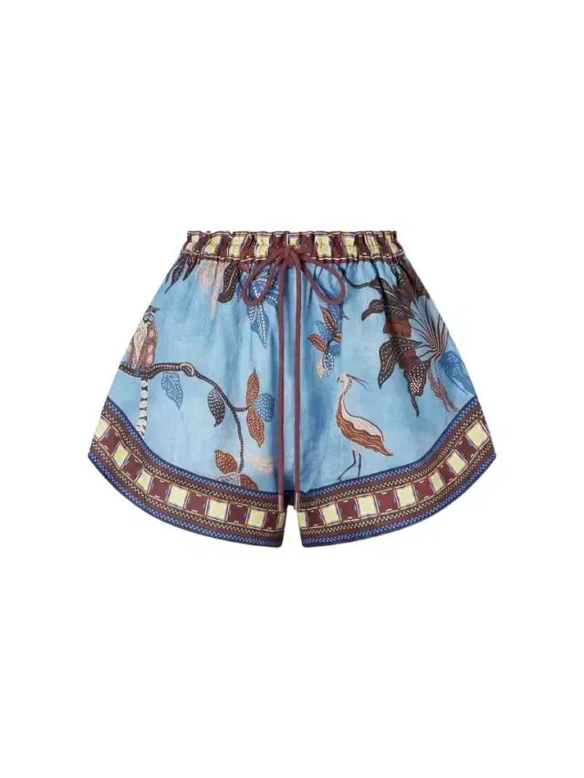 Georgie Printed Linen Shorts