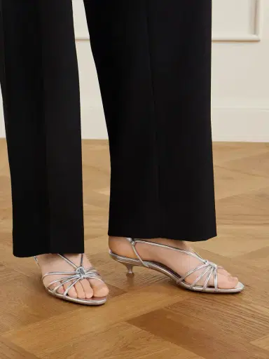 aeyde Amara Metallic Leather Sandals | Thumbnail 2