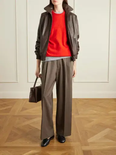 Acne Studios Leather Bomber Jacket | Thumbnail 2