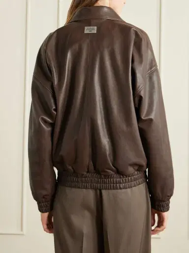 Acne Studios Leather Bomber Jacket | Thumbnail 4