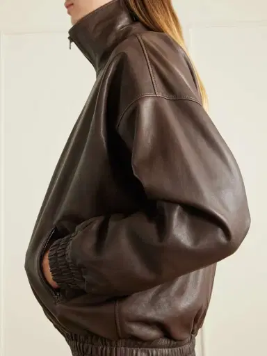 Acne Studios Leather Bomber Jacket | Thumbnail 5