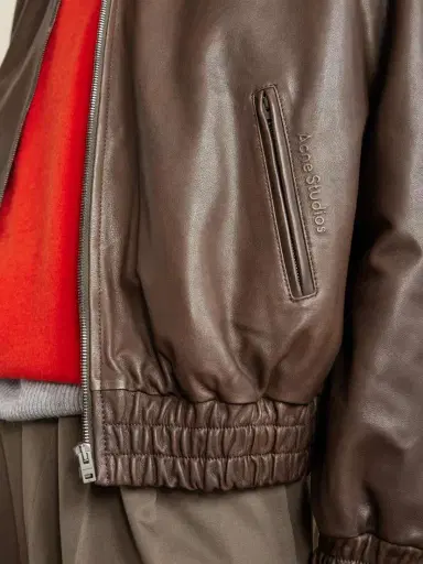 Acne Studios Leather Bomber Jacket | Thumbnail 6