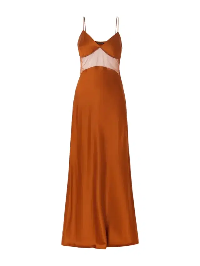 Maxime Tulle-trimmed Silk-blend Satin Nightdress