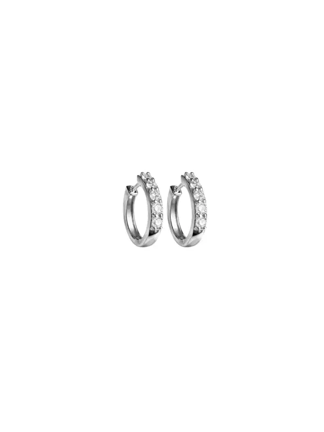 Wish Fine Jewelry 0.35ct Diamond 18K Gold Hoop Earrings
