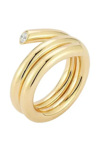 WALTERS FAITH Diamond End Double Row Thoby Spiral Ring | Thumbnail 3