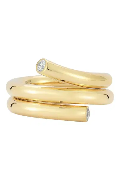 WALTERS FAITH Diamond End Double Row Thoby Spiral Ring | Thumbnail 1 WALTERS FAITH Diamond End Double Row Thoby Spiral Ring | Thumbnail 1