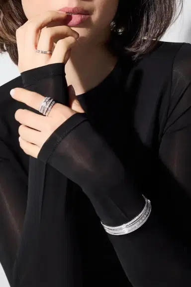 WALTERS FAITH Diamond Mixed Cut Crossover Keynes Bracelet | Thumbnail 4
