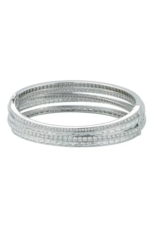 Diamond Mixed Cut Crossover Keynes Bracelet