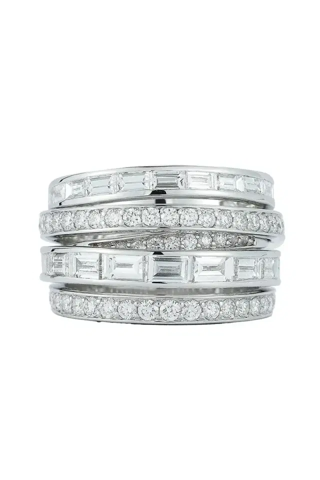 Diamond Mixed Cut Crossover Keynes Ring