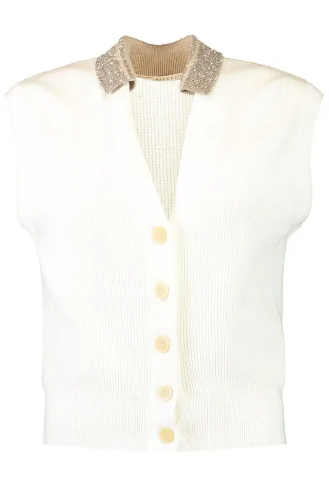 Brunello Cucinelli Embellished Collar Vest