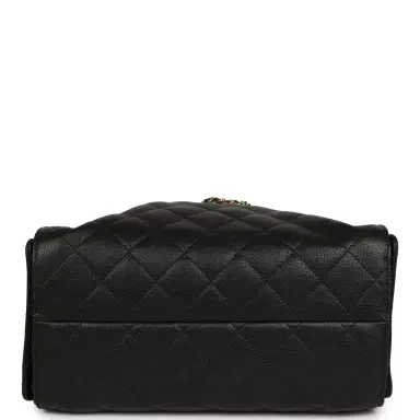 Chanel Chanel Small 25 Hobo Bag Black Caviar Antique Gold Hardware | Thumbnail 7