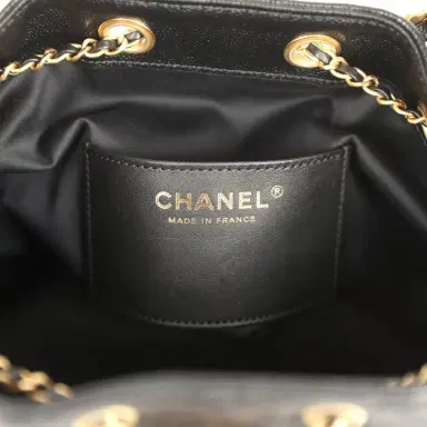 Chanel Chanel Small 25 Hobo Bag Black Caviar Antique Gold Hardware | Thumbnail 9