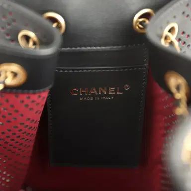 Chanel Chanel Small 25 Hobo Bag Black Perforated Calfskin Antique Gold Hardware | Thumbnail 9