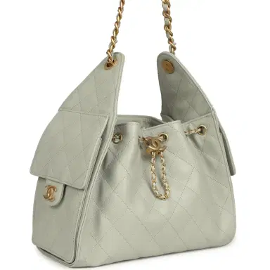 Chanel Chanel Small 25 Hobo Bag Light Green Caviar Antique Gold Hardware | Thumbnail 2 Chanel Chanel Small 25 Hobo Bag Light Green Caviar Antique Gold Hardware | Thumbnail 2