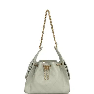Chanel Chanel Small 25 Hobo Bag Light Green Caviar Antique Gold Hardware | Thumbnail 7 Chanel Chanel Small 25 Hobo Bag Light Green Caviar Antique Gold Hardware | Thumbnail 7