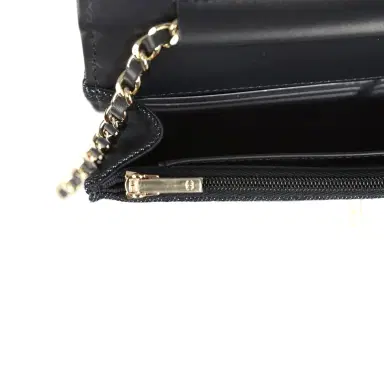 Chanel Chanel Wallet On Chain WOC Dark Blue Denim Light Gold Hardware | Thumbnail 10 Chanel Chanel Wallet On Chain WOC Dark Blue Denim Light Gold Hardware | Thumbnail 10