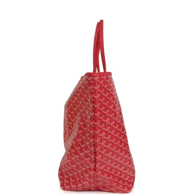 goyard Goyard Goyardine Fuchsia Saint Louis GM Tote Bag Palladium Hardware | Thumbnail 3
