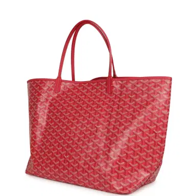 goyard Goyard Goyardine Fuchsia Saint Louis GM Tote Bag Palladium Hardware | Thumbnail 5