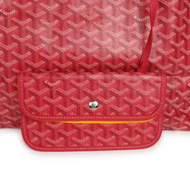 goyard Goyard Goyardine Fuchsia Saint Louis GM Tote Bag Palladium Hardware | Thumbnail 7