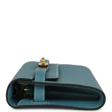 HERMÈS Hermes Kelly Wallet To Go Blue Jean Epsom Gold Hardware | Thumbnail 4