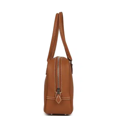 HERMÈS Hermes Mini Plume 21 Bag Gold Swift Palladium Hardware | Thumbnail 3 HERMÈS Hermes Mini Plume 21 Bag Gold Swift Palladium Hardware | Thumbnail 3