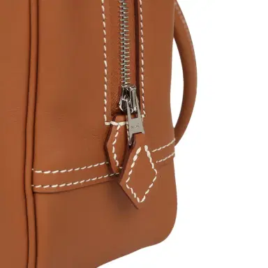 HERMÈS Hermes Mini Plume 21 Bag Gold Swift Palladium Hardware | Thumbnail 7 HERMÈS Hermes Mini Plume 21 Bag Gold Swift Palladium Hardware | Thumbnail 7