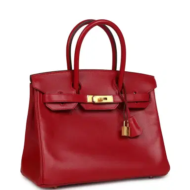HERMÈS Pre-owned Hermes Birkin 30 Rouge Vif Tadelakt Gold Hardware | Thumbnail 2 HERMÈS Pre-owned Hermes Birkin 30 Rouge Vif Tadelakt Gold Hardware | Thumbnail 2