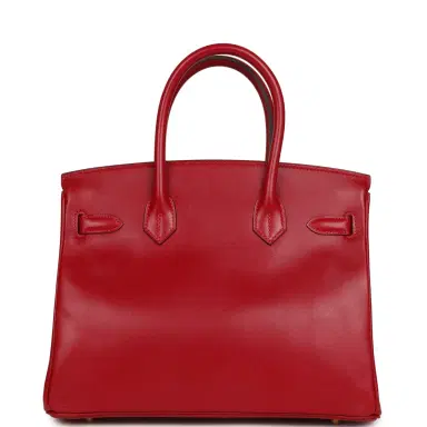 HERMÈS Pre-owned Hermes Birkin 30 Rouge Vif Tadelakt Gold Hardware | Thumbnail 4 HERMÈS Pre-owned Hermes Birkin 30 Rouge Vif Tadelakt Gold Hardware | Thumbnail 4