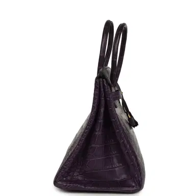 HERMÈS Pre-owned Hermes Birkin 35 Amethyst Matte Alligator Gold Hardware | Thumbnail 3 HERMÈS Pre-owned Hermes Birkin 35 Amethyst Matte Alligator Gold Hardware | Thumbnail 3
