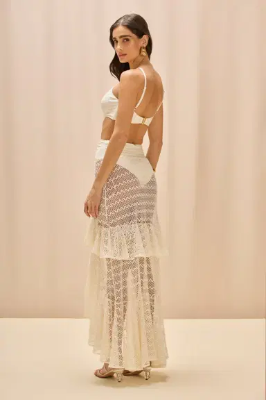 PatBo MIDNIGHT PEARL MESH CUT OUT BEACH DRESS | Thumbnail 2