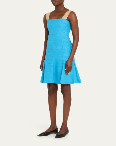 Akris punto Indian Silk Sleeveless Fit-&-Flare Dress | Thumbnail 4