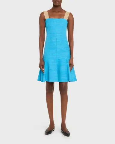 Akris punto Indian Silk Sleeveless Fit-&-Flare Dress | Thumbnail 6