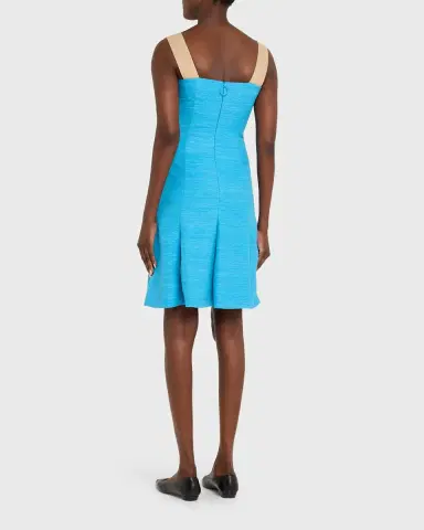 Akris punto Indian Silk Sleeveless Fit-&-Flare Dress | Thumbnail 7