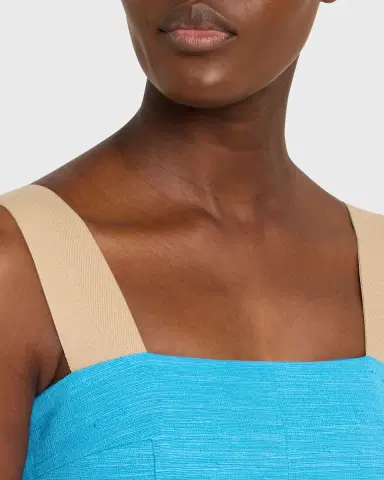 Akris punto Indian Silk Sleeveless Fit-&-Flare Dress | Thumbnail 9