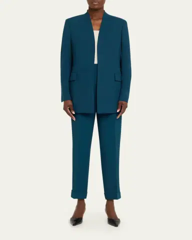 Akris Chris Cool Wool Tapered-Leg Ankle Pants | Thumbnail 2