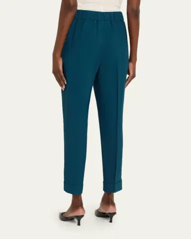 Akris Chris Cool Wool Tapered-Leg Ankle Pants | Thumbnail 3