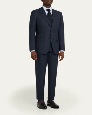Tom Ford Men's Wool Notch-Lapel Two-Piece Suit | Thumbnail 2 Tom Ford Men's Wool Notch-Lapel Two-Piece Suit | Thumbnail 2