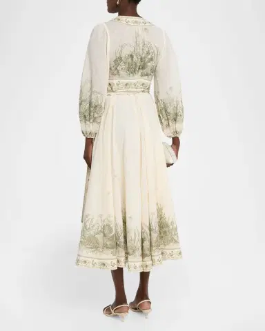 Zimmermann Wanderlust Wrap Midi Dress | Thumbnail 7 Zimmermann Wanderlust Wrap Midi Dress | Thumbnail 7