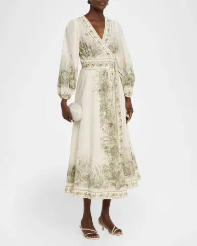 Zimmermann Wanderlust Wrap Midi Dress | Thumbnail 8 Zimmermann Wanderlust Wrap Midi Dress | Thumbnail 8