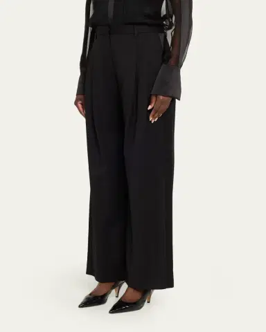 TWP Sulli Pants with Tux Stripes in Stretch Wool Suiting | Thumbnail 4