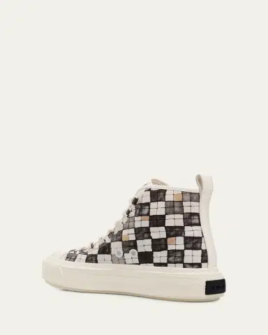 Amiri Men's Checkered Court Canvas High-Top Sneakers | Thumbnail 2 Amiri Men's Checkered Court Canvas High-Top Sneakers | Thumbnail 2