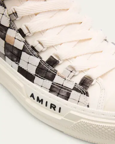 Amiri Men's Checkered Court Canvas High-Top Sneakers | Thumbnail 3 Amiri Men's Checkered Court Canvas High-Top Sneakers | Thumbnail 3