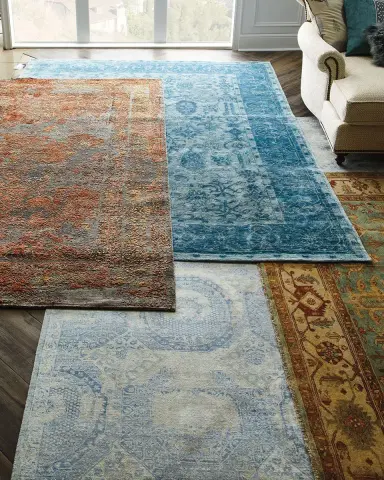 Exquisite Rugs Sweet Blues Hand-Knotted Rug | Thumbnail 3 Exquisite Rugs Sweet Blues Hand-Knotted Rug | Thumbnail 3