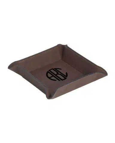 Bey-Berk Men's Personalized Vegan Leather Valet Tray | Thumbnail 1 Bey-Berk Men's Personalized Vegan Leather Valet Tray | Thumbnail 1