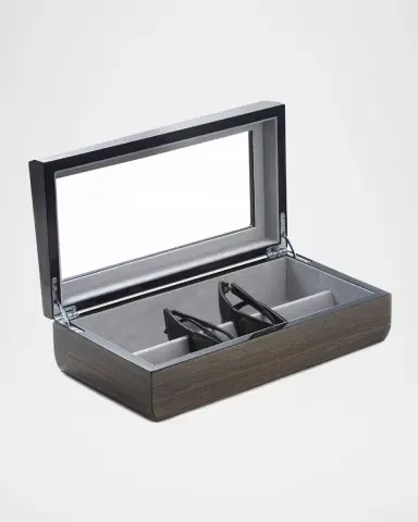 Bey-Berk Men's Personalized Wooden Eyeglass Storage Case | Thumbnail 2
