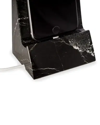 Bey-Berk Zebra Marble Phone/tablet Stand | Thumbnail 2
